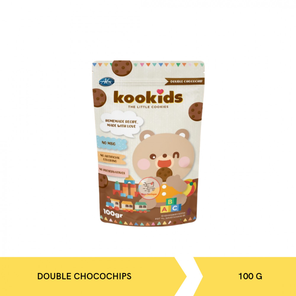 ABE FOOD KOOKIDS DOUBLE CHOCOCHIPS 100GX24