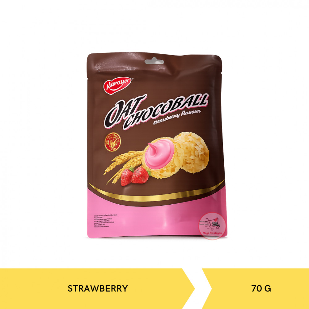 NARAYA OAT CHOCO BALL STRAW 70G X24