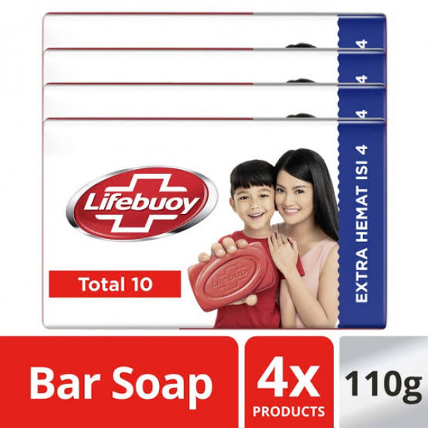 LIFEBUOY SOAP TOTAL 10 PACK/3+1 100G X 24