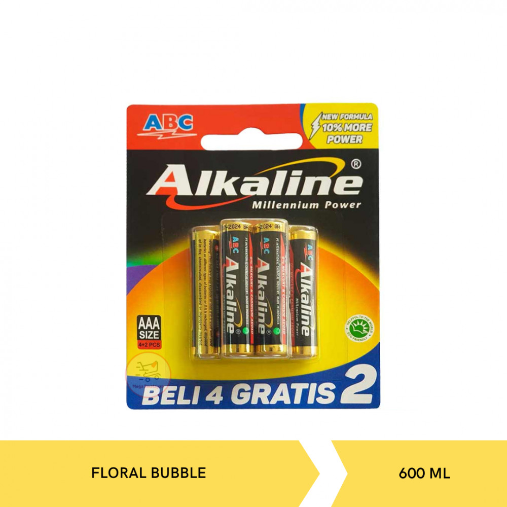 ABC BATTERY ALKALINE LR03 AAA MILENIUM 4+2PC
