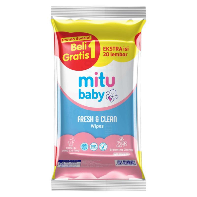 MITU BABY WIPES F&C BLOOMING CHERRY 50+50`S X 24