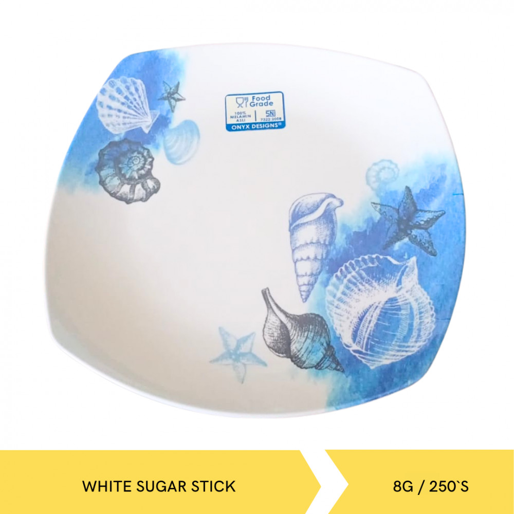 ONYX 1414 9` SQUARE PLATE COZEMEL