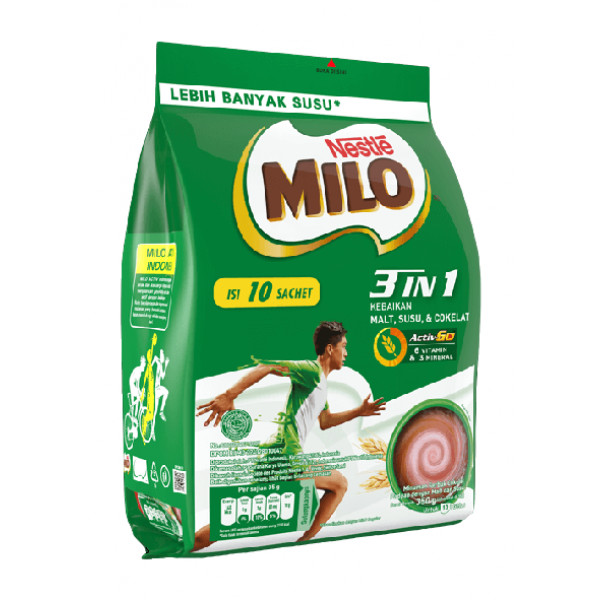 MILO 3IN1 POLYBAG 340G/10`S X 24