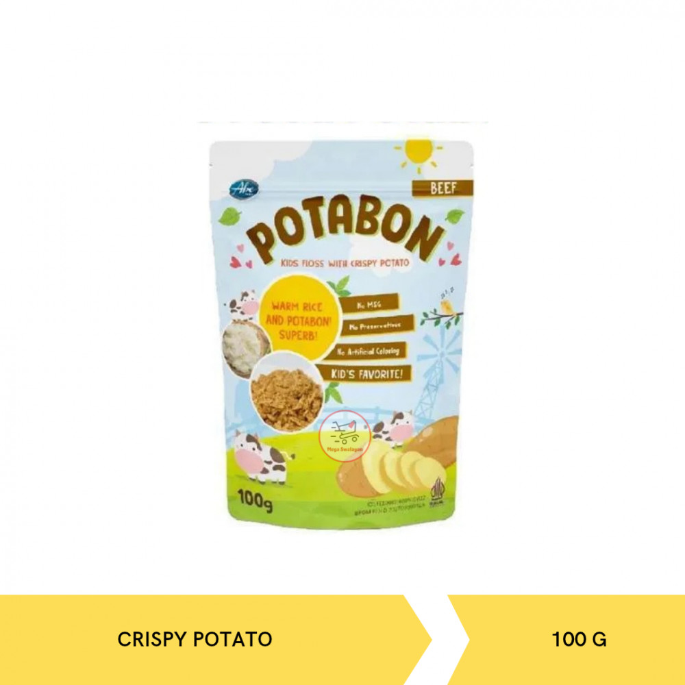 ABE FOOD POTABON BEEF KIDS FLOSS CRISPY POTATO 100GX24