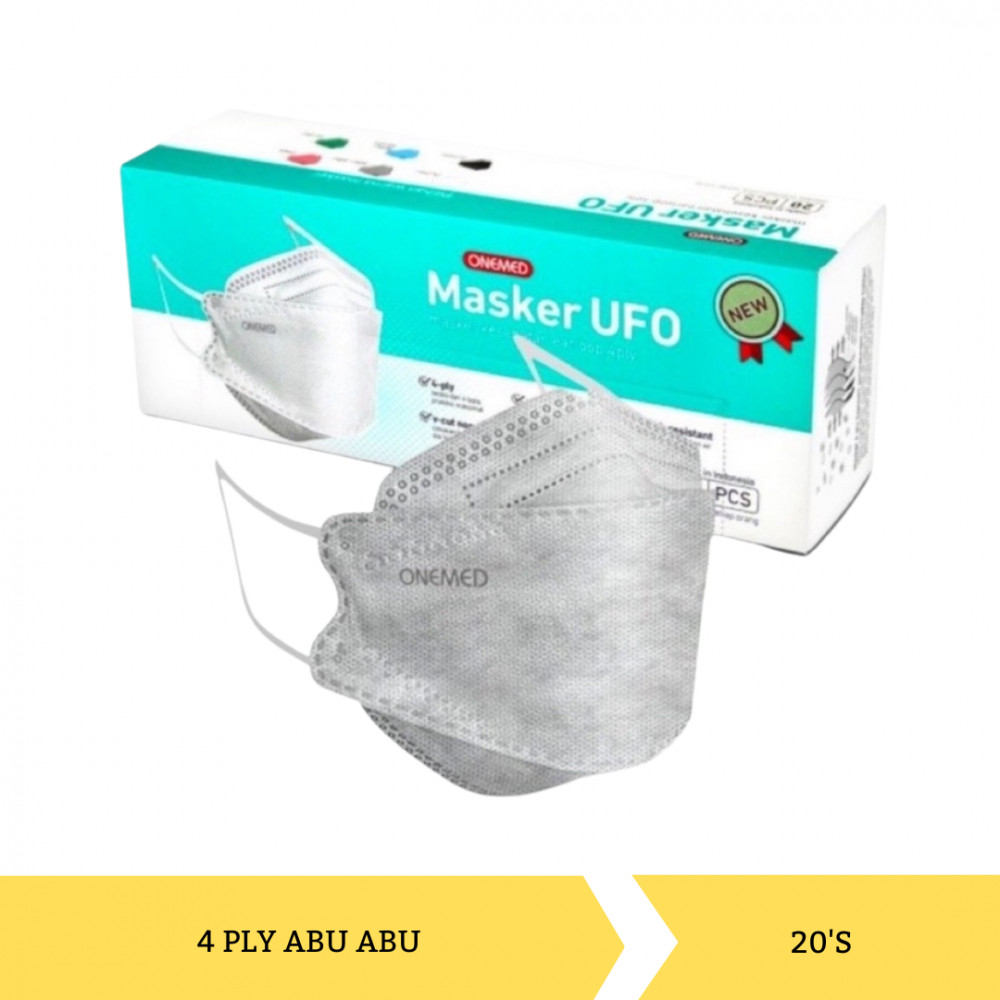 ONEMED MASKER UFO EARLOOP 4PLY ABU-ABU 20`S