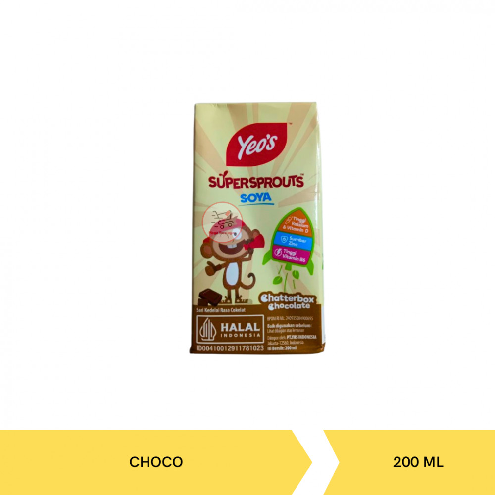 YEOS DRINK SUPERPROUTS SOYA CHOCO 200MLX24