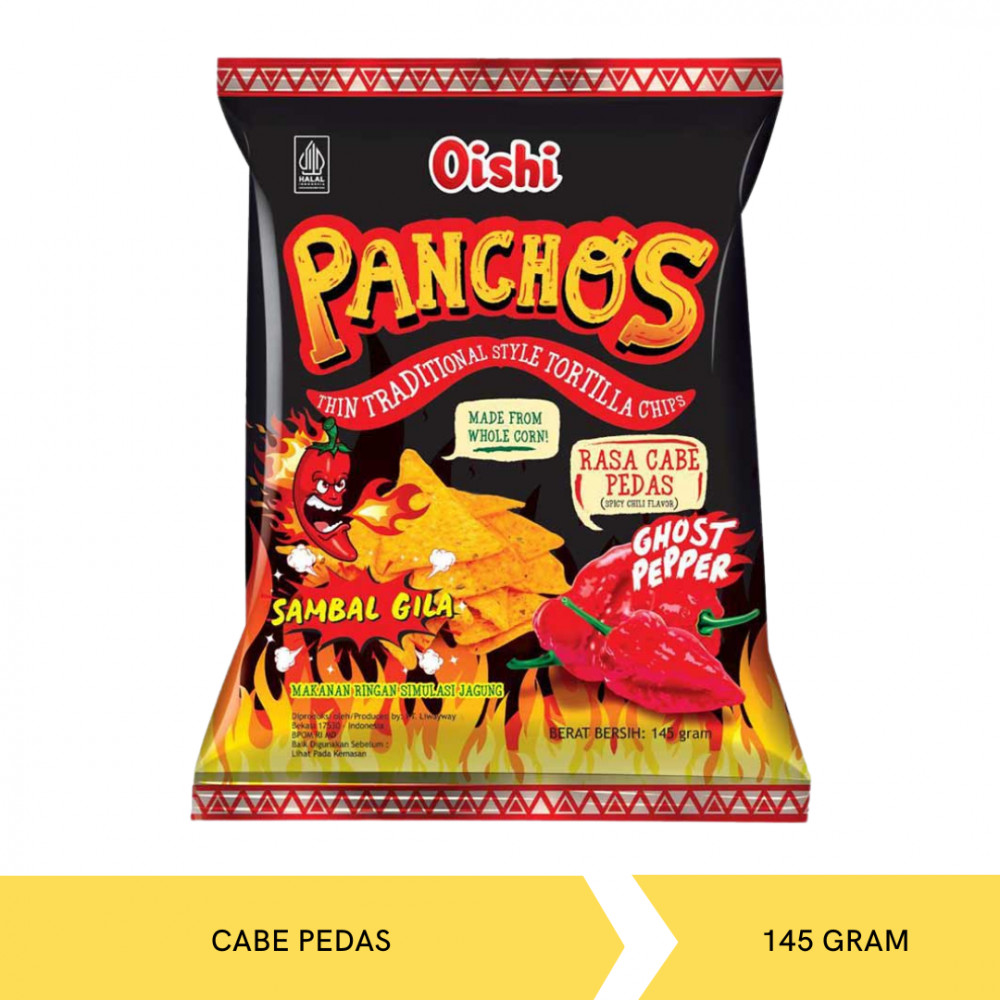 OISHI PANCHOS CABE PEDAS 145G X 16