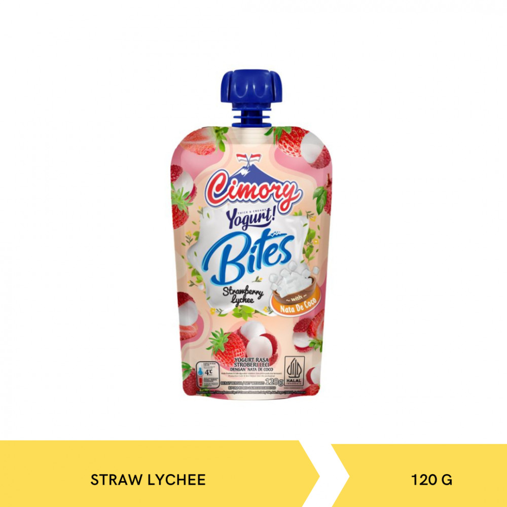 CIMORY YOGURT BITES STRAW LYCHEE 120G X 24