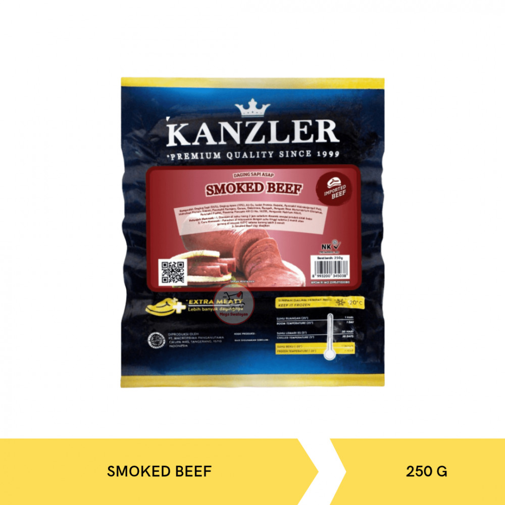 KANZLER SMOKED BEEF 250G X 20
