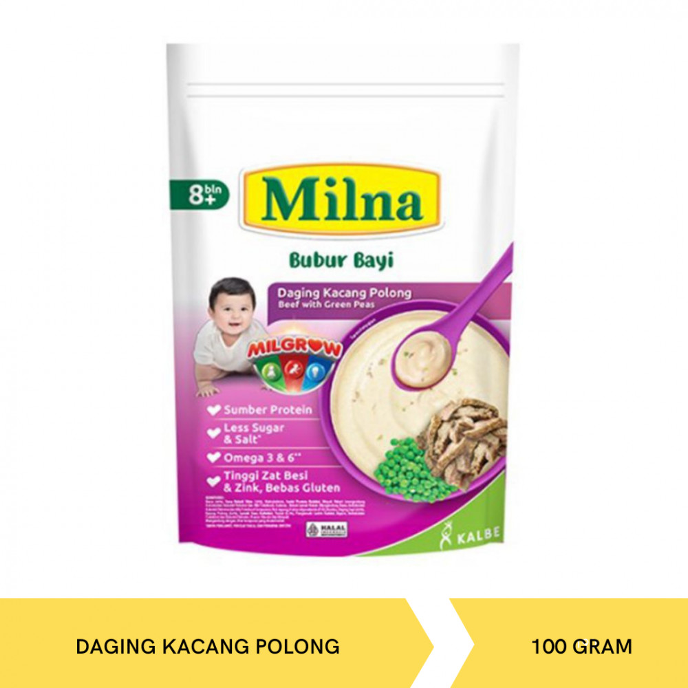 MILNA BUBUR 8+ DAGING KC POLONG POUCH 100G
