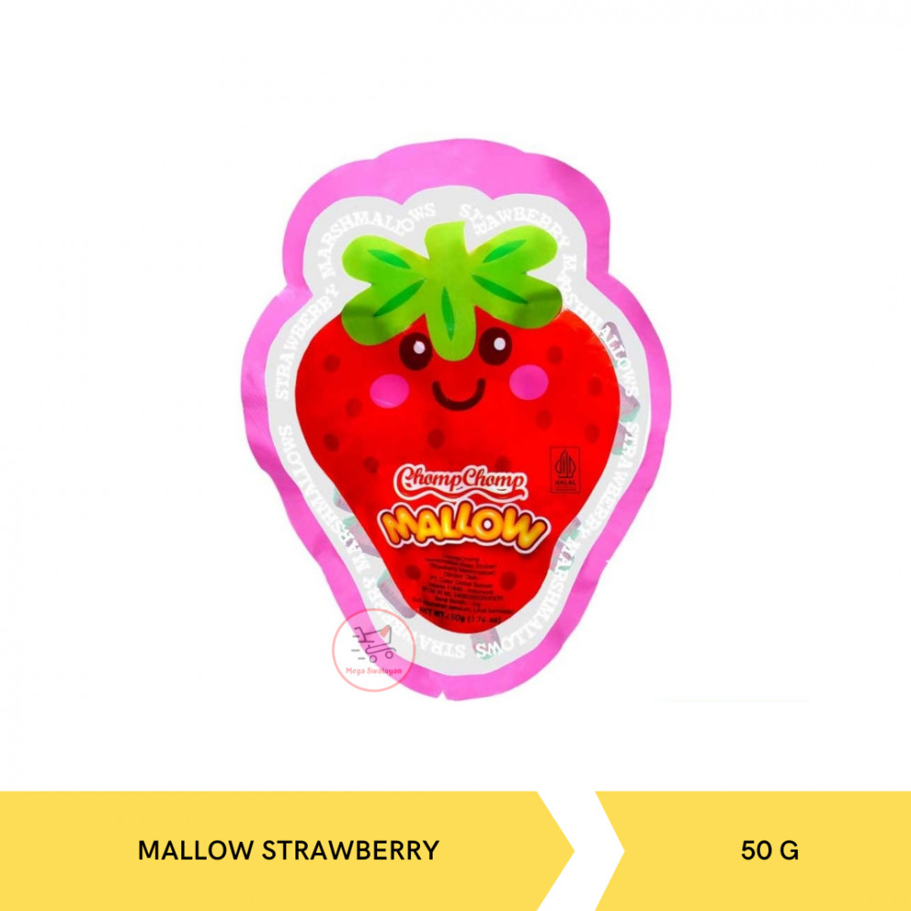 CHOMP CHOMP STRAW MARSHMALLOW 50G X 36