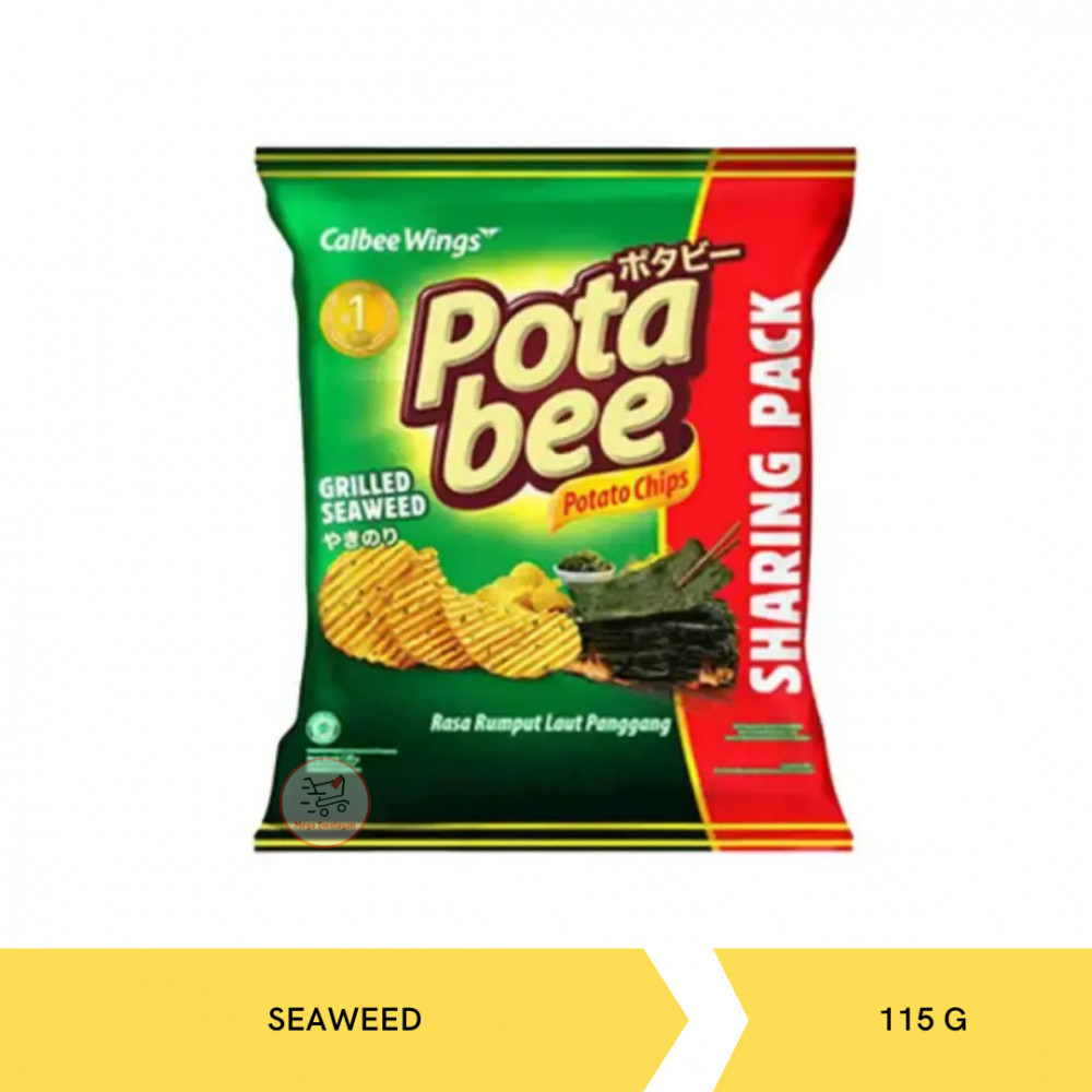 POTABEE POTATO CHIPS SEAWEED 115G X 18