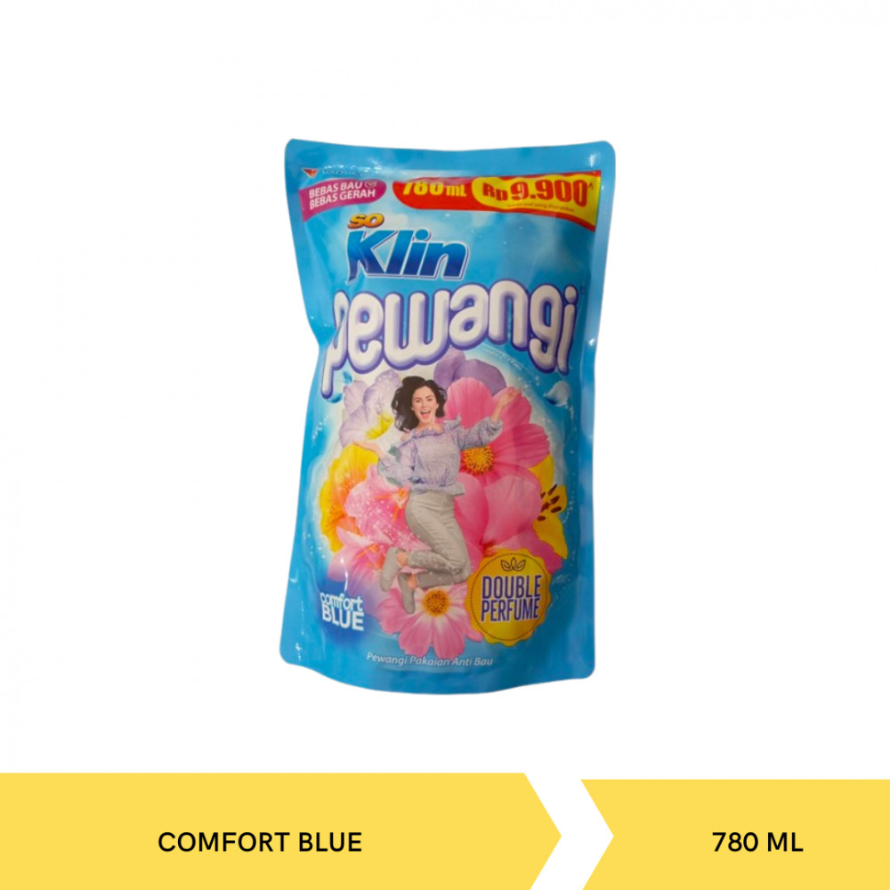 SOKLIN PEWANGI COMFORT BLUE POUCH 780ML X 12