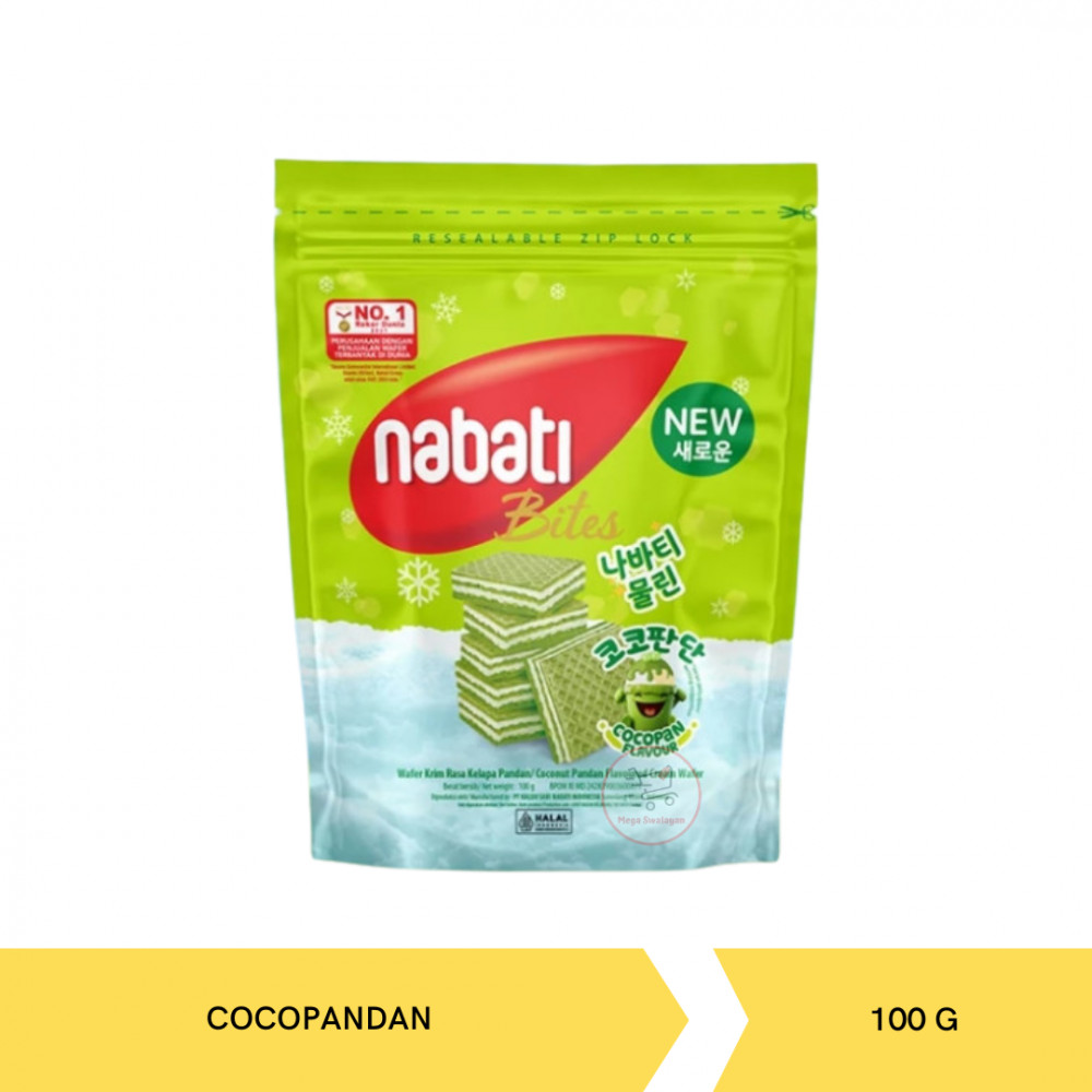 NABATI BITES COCOPANDAN POUCH 100GX18