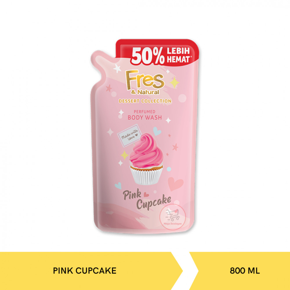 FRES&NATURAL BW PINK CUPCAKE 800ML X 12