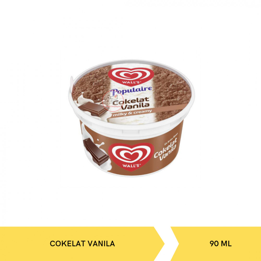WALLS POPULAIRE COKELAT VANILA 90MLX40