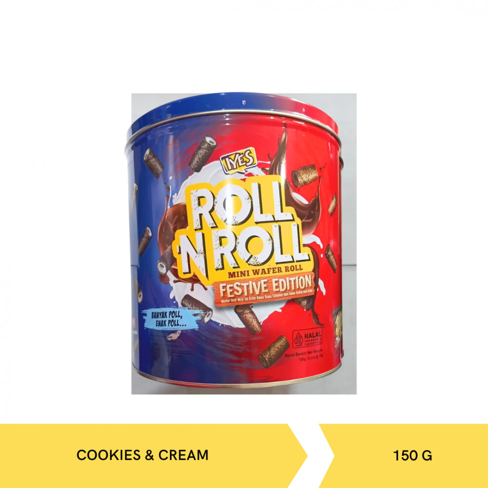 IYES ROLL N ROLL COOKIES&CREAM TIN 150G X 6