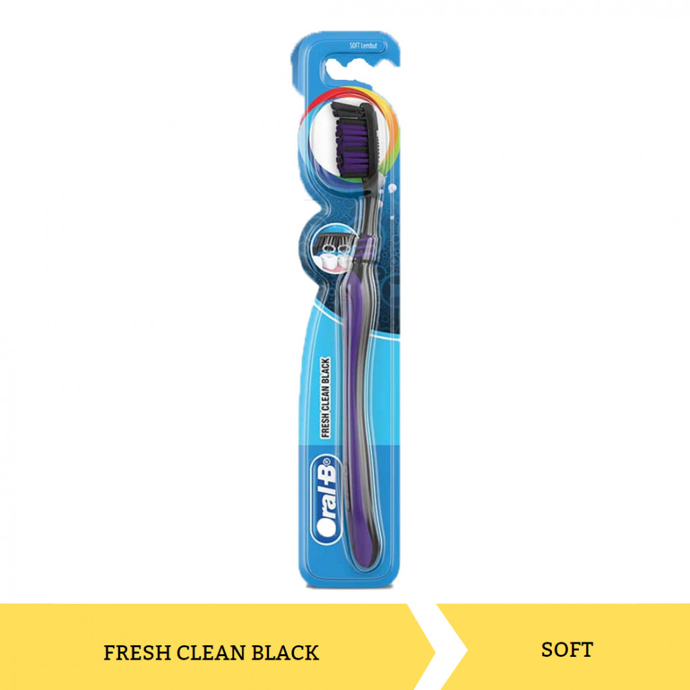 ORAL B T.BRUSH FRESH CLEAN BLACK SOFT