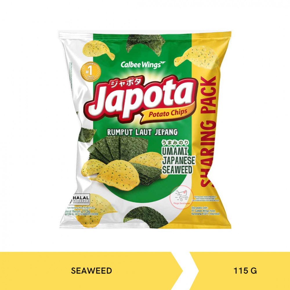 JAPOTA POTATO CHIPS UMAMI JAPANESE SEAWEED 115G X 18