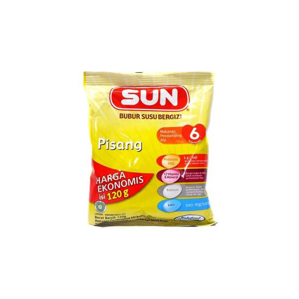 SUN BUBUR 6+ PISANG BAG 120G X 24