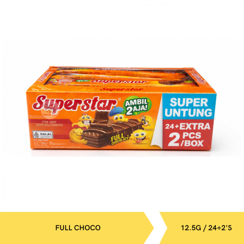 SUPERSTAR WAFER FULL CHOCO KTK 12.5G/24+2`S X 8