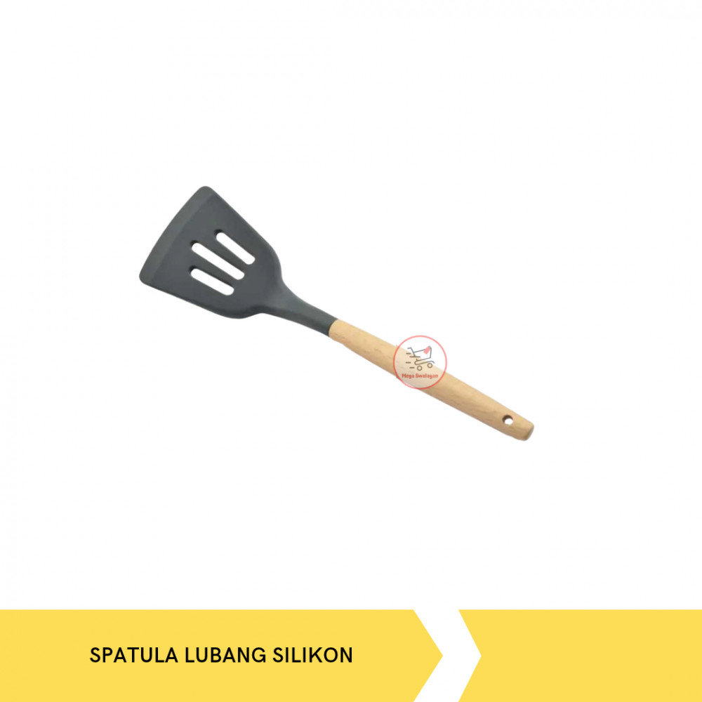 FUJINEX FX-191-2 SPATULA LUBANG SILIKON GG KAYU