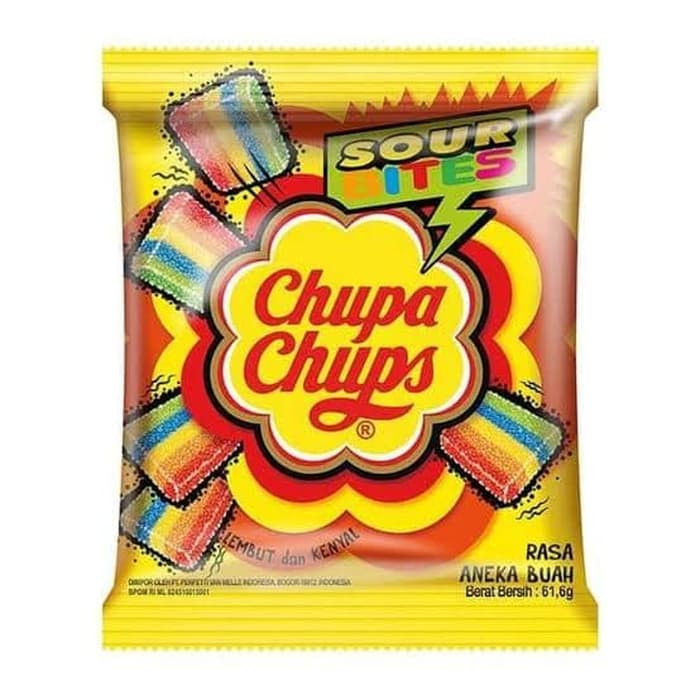 CHUPA CHUPS SOURBITES ANEKA BUAH 56G X8