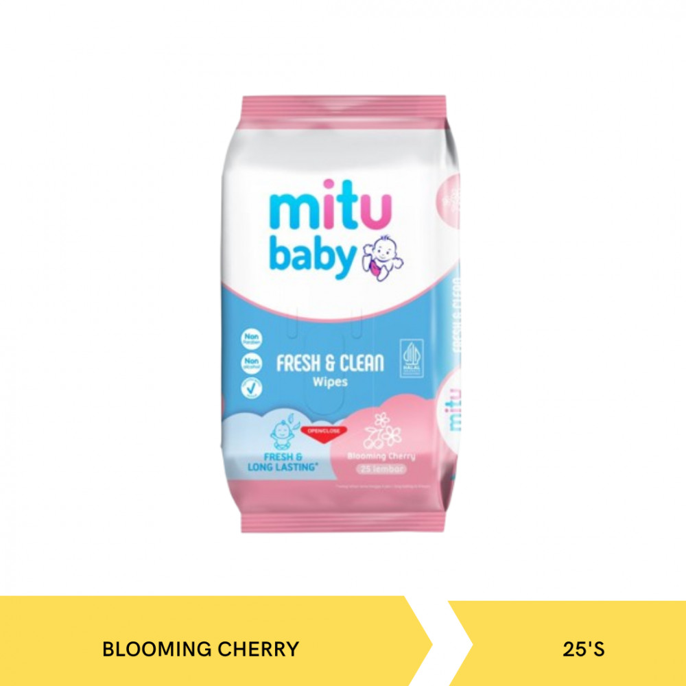 MITU BABY WIPES F&C BLOOMING CHERRY 25`S