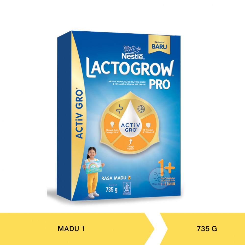 LACTOGROW PRO 1+ MADU 735G X 12