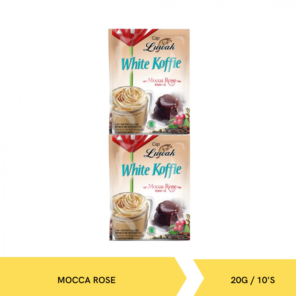 LUWAK WHT KOFFIE MOCCA ROSE BANDED 20G/10`S X 20