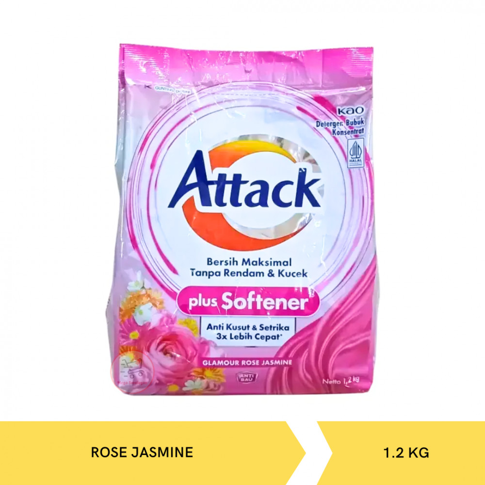 ATTACK DET PLUS SOFTENER ROSE JASMIN 1.2KG X 8