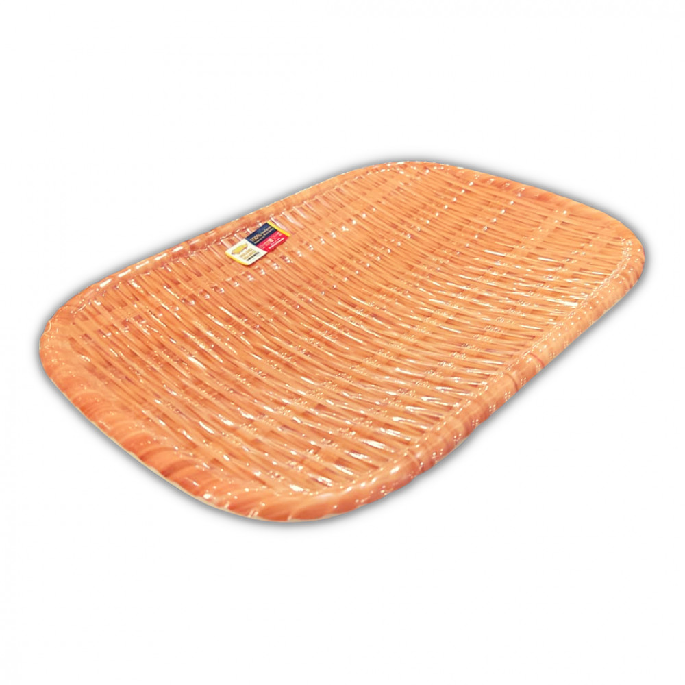 GOLDEN DRAGON P6110MF RECT ROTAN PLATE 10.5`
