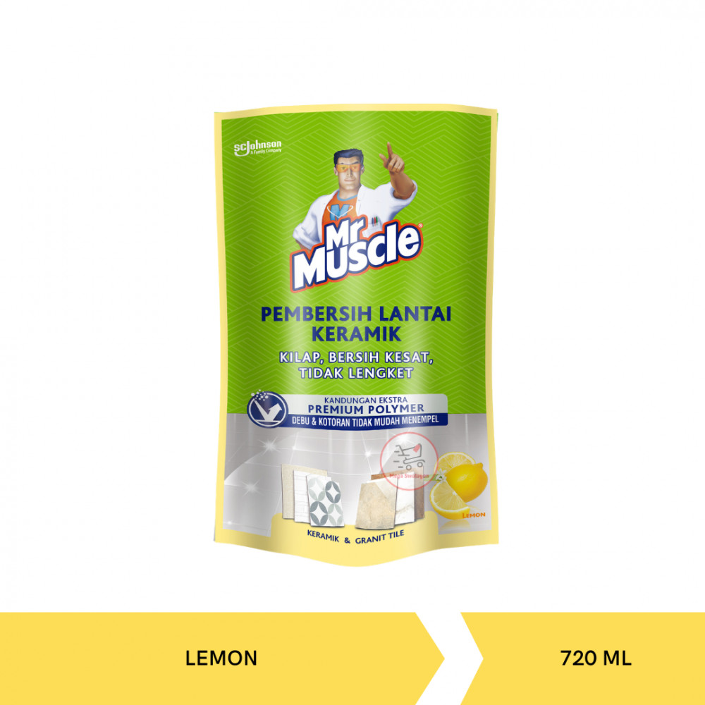 MR MUSCLE FLOOR KERAMIK LEMON POUCH 720ML X 12