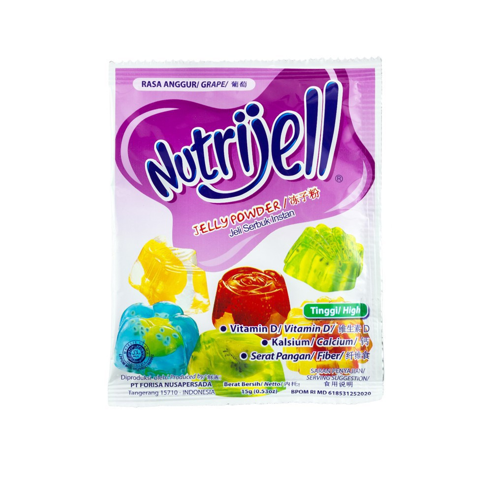NUTRIJELL JELLY GRAPE 15G X 12