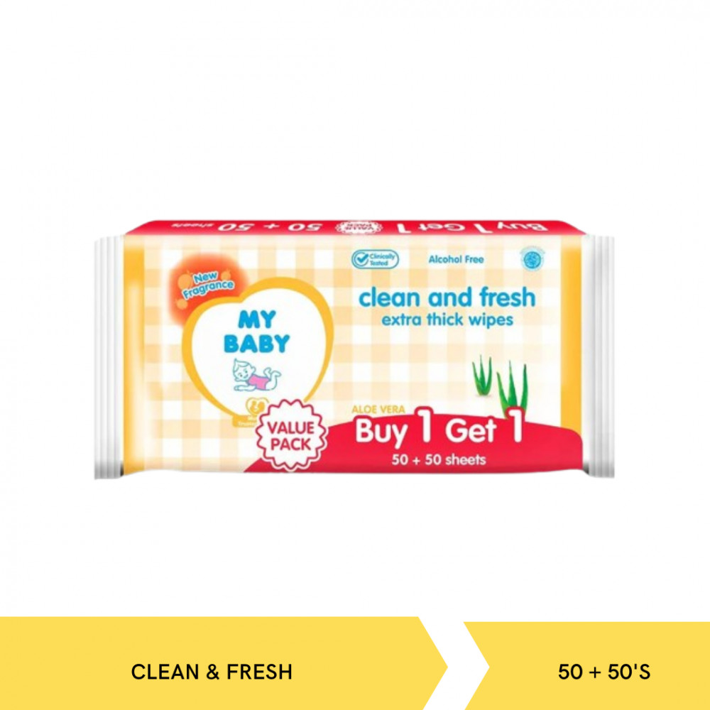 MY BABY EXT THICK WIPES CLEAN&FRESH 45+45`S X 24