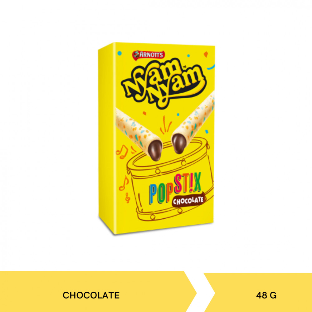 NYAM-2 WAFER ROLL POPSTIX CHOCO 48G X 36