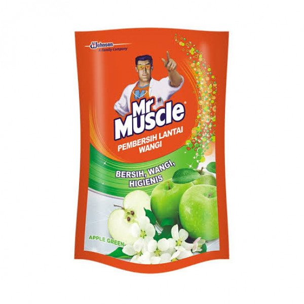 MR MUSCLE FLOOR APEL GREEN POUCH 720ML X 12