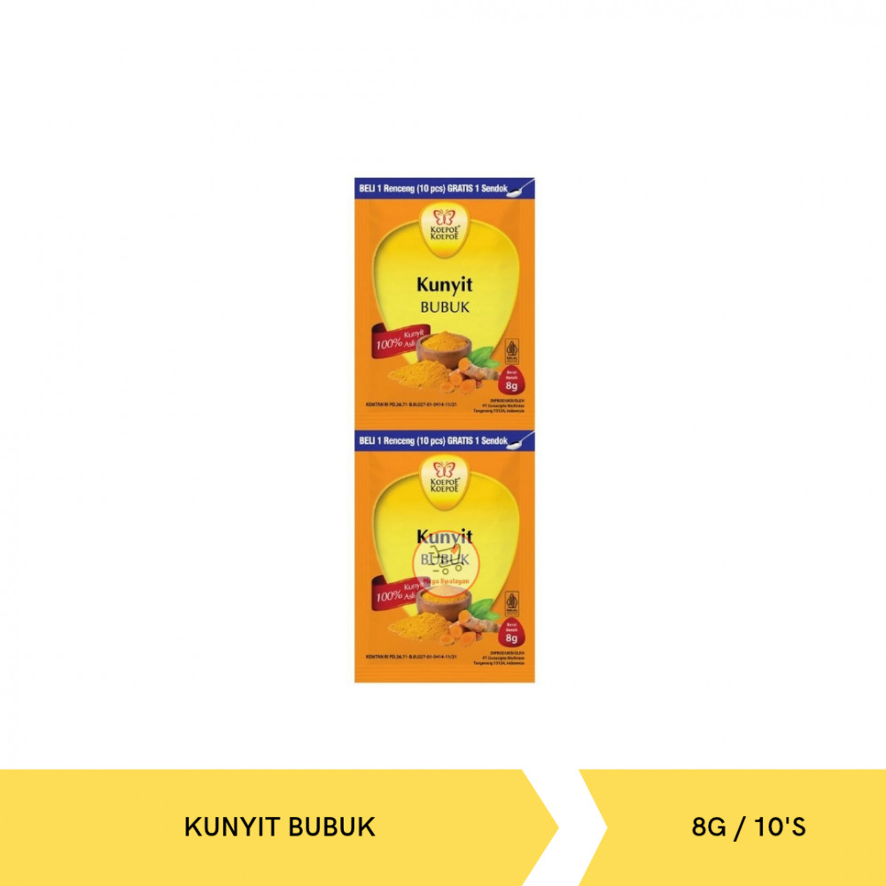 KUPU-KUPU KUNYIT BUBUK PACK 8G/10`S X 16