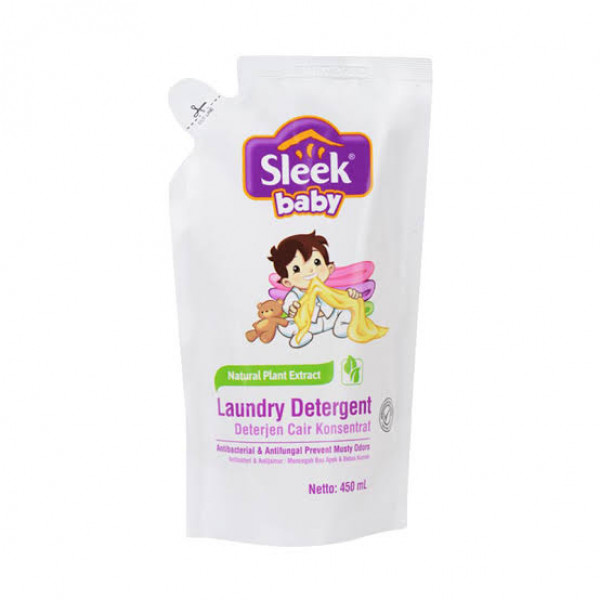 SLEEK BABY LAUNDRY DET POUCH 450ML X 12