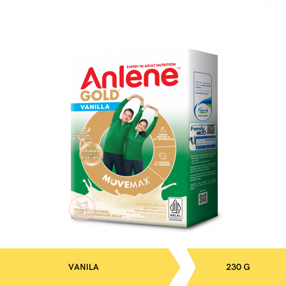 ANLENE GOLD+ VANILA 230G X 24