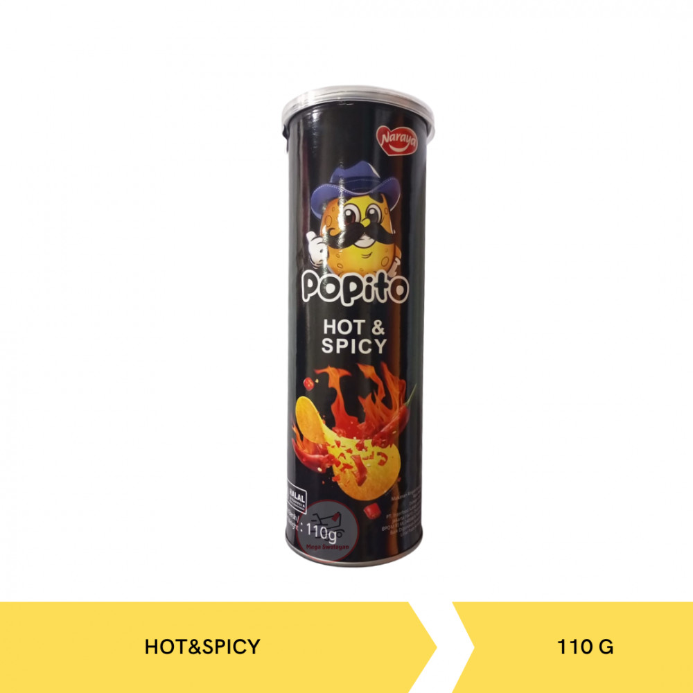 POPITO CHIPS HOT&SPICY 110G X 24