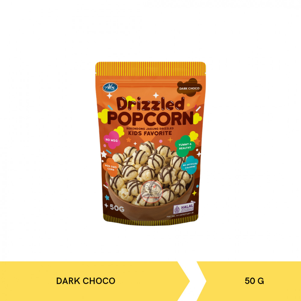 ABE FOOD DRIZZLED POPCORN DARK CHOCO 50GX 24