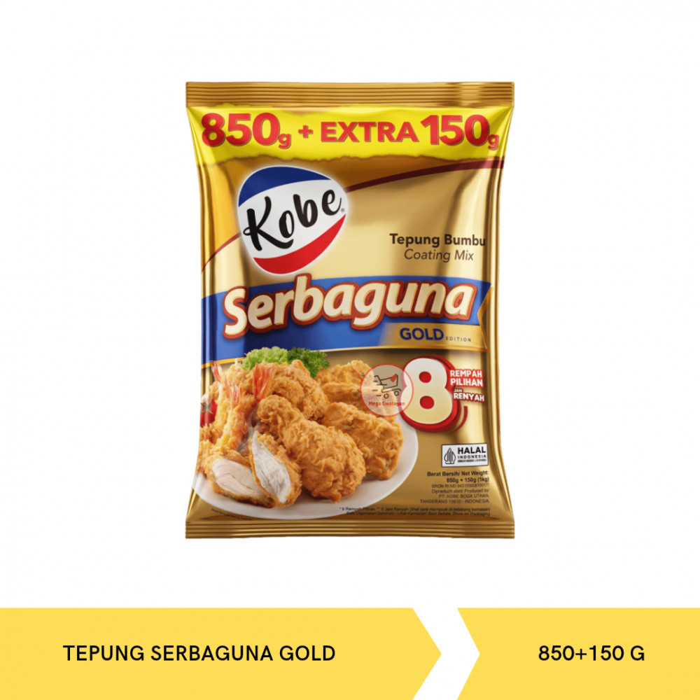 KOBE TEPUNG SERBAGUNA GOLD 850G+150G X 12