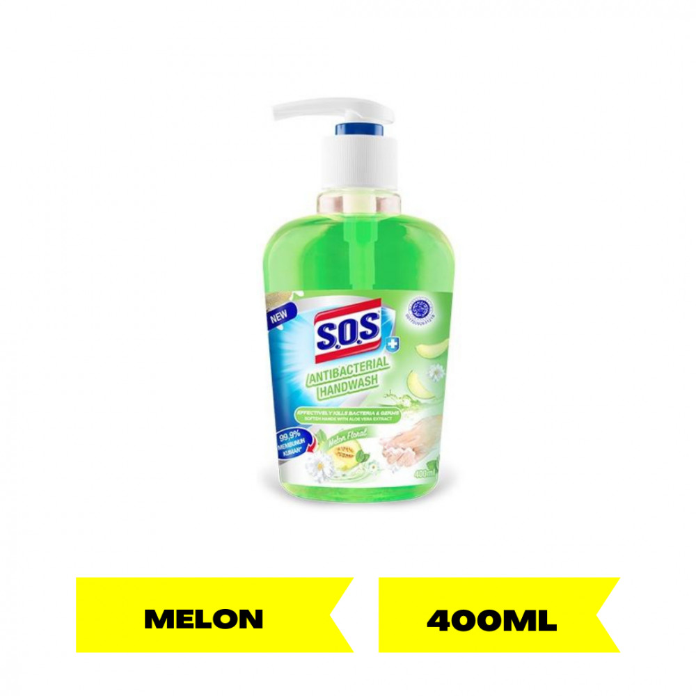SOS HANDWASH MELON PUMP 400ML