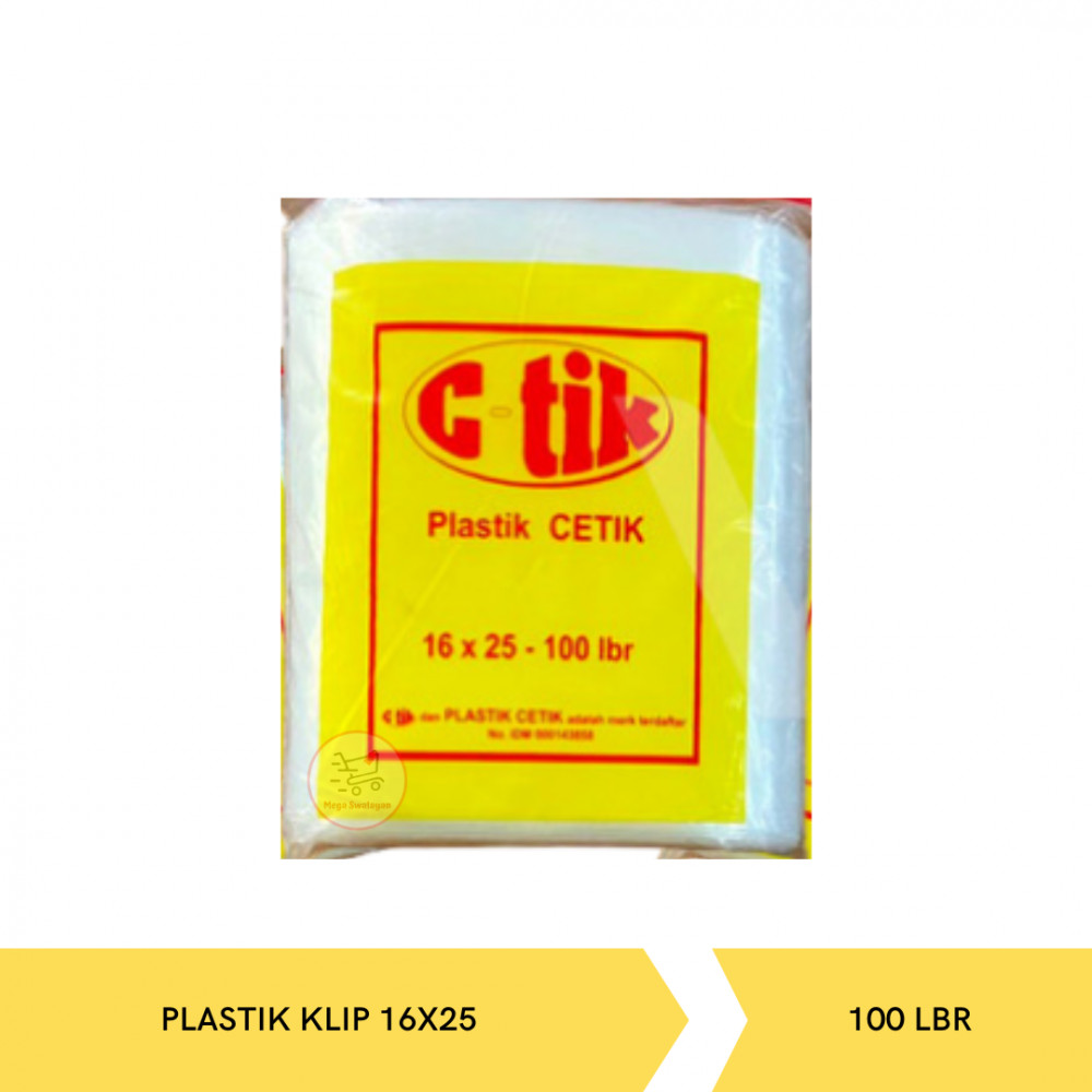 PLASTIK KLIP 16X25CM 0.10 PACK/100LBR