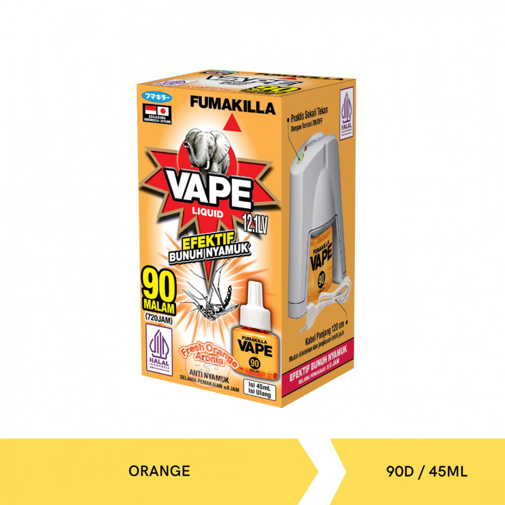 VAPE LIQ REFILL ORANGE 90D/45ML