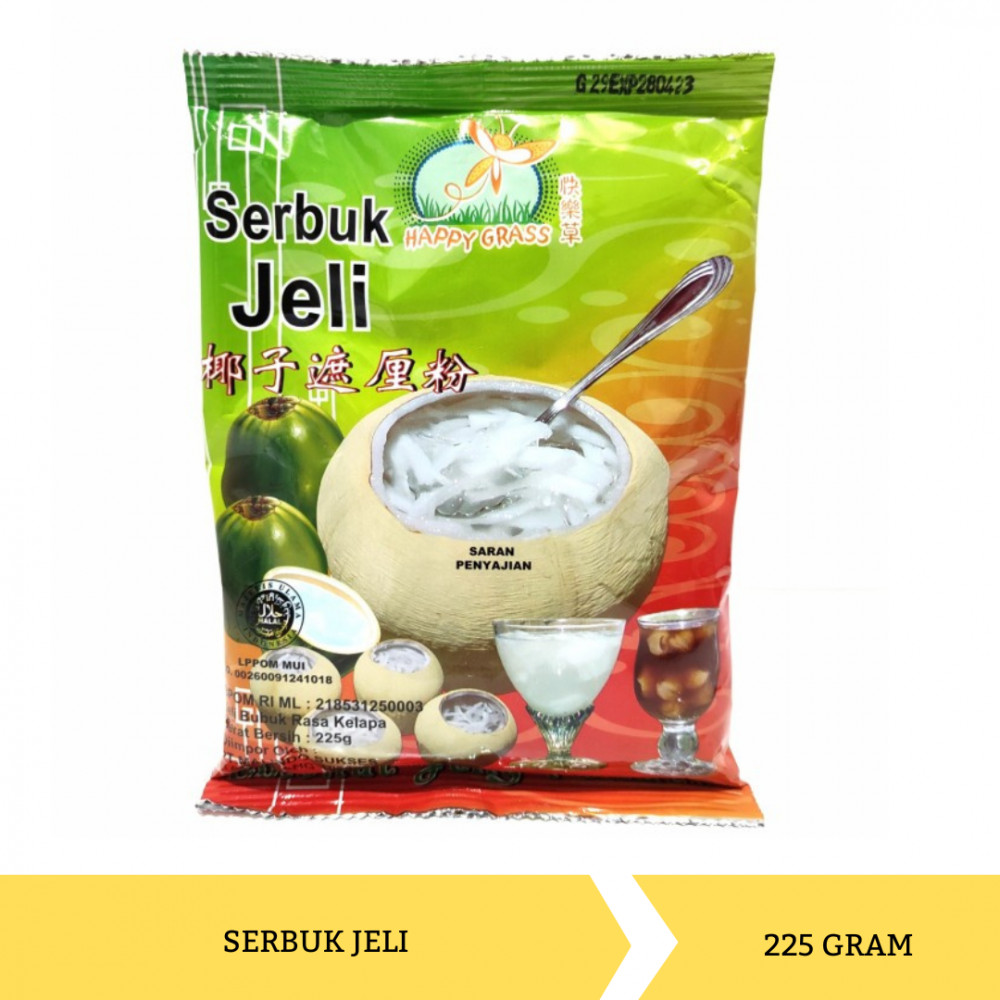 HAPPY GRASS COCONUT JELLY POWDER 225G X24