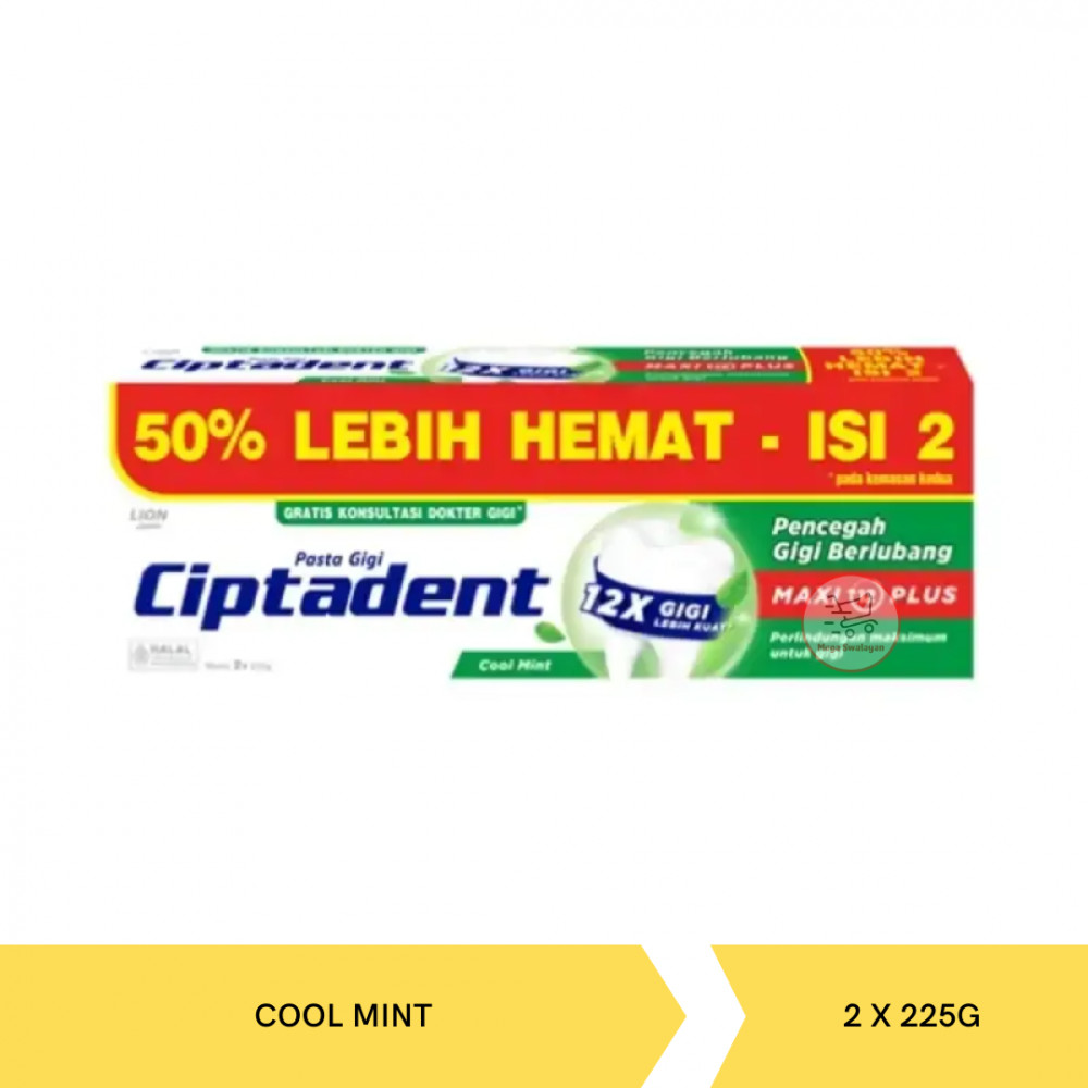 CIPTADENT T.PASTE COOL MINT 2X225G X 12
