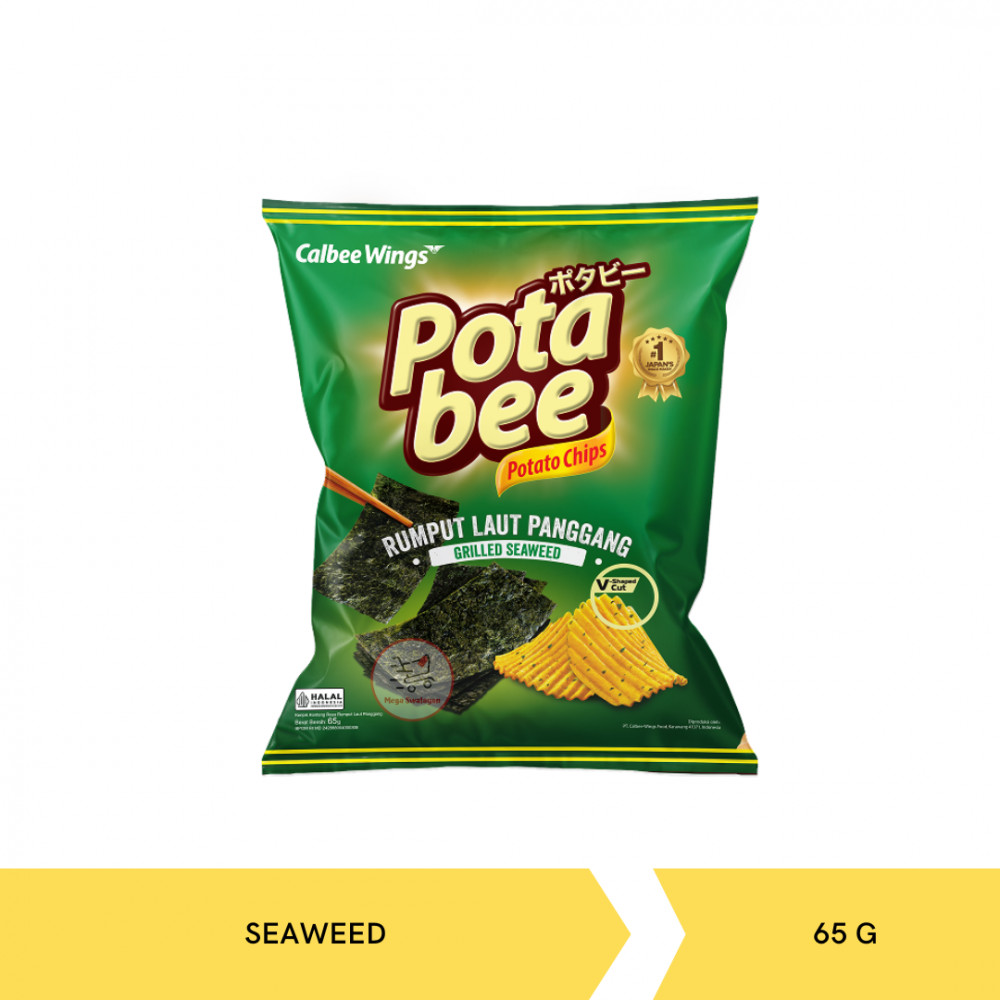 POTABEE POTATO CHIPS SEAWEED 65G X 30