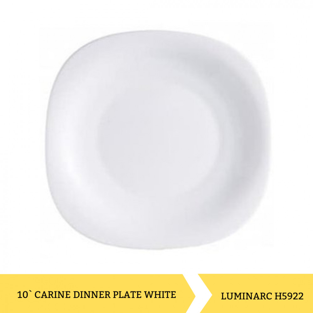 LUMINARC H5922 10` CARINE DINNER PLATE WHITE
